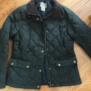 LL Bean Olive Green Down Jacket- Worn Once!